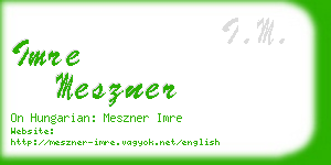 imre meszner business card